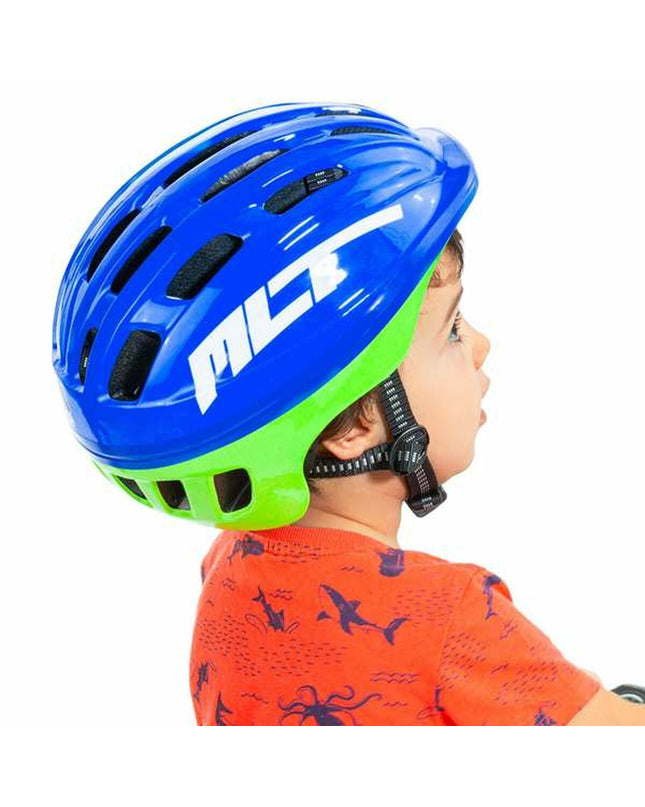 Blue Moltó sports protection set for children aged 2-10, includes knee and elbow pads for cycling and outdoor sports.