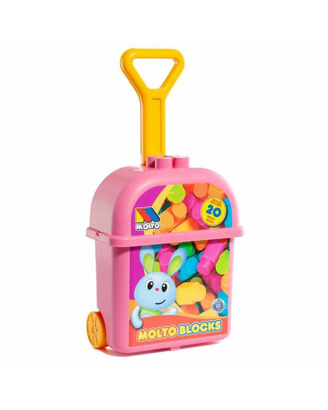 Colorful Moltó Sleepspeelgoed with 20 baby toys, featuring various shapes and textures for young children's play and sensory development.