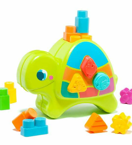 Moltó interactive baby turtle playset with 12 parts, measuring 57x27.5x97 cm, designed for young children’s developmental play.