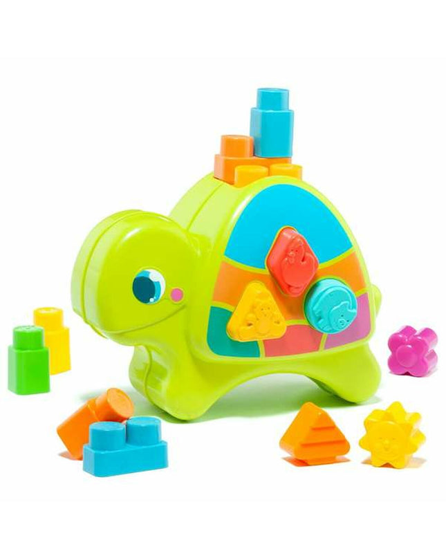 Moltó interactive baby turtle playset with 12 parts, measuring 57x27.5x97 cm, designed for young children’s developmental play.