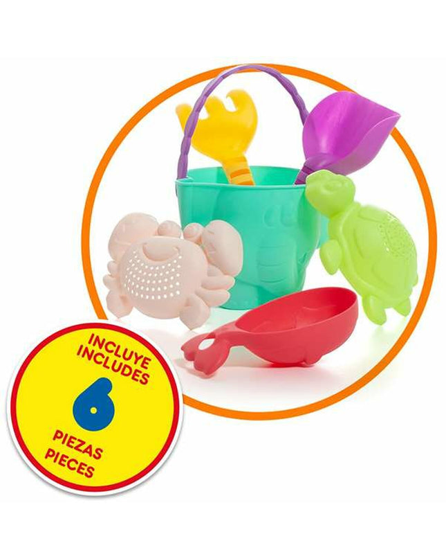 Molto Strandkar set with accessories, 6 pieces, toy for outdoor play, featuring colorful elements and various tools for outdoor fun.