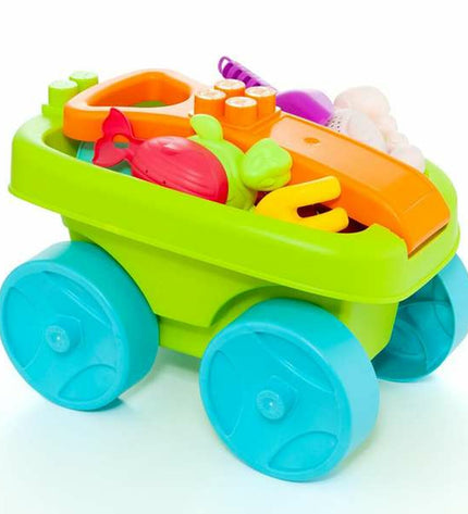 Molto Strandkar Set met accessoires, 6 onderdelen, speelgoed voor sport en buitenactiviteiten, kleurrijk en geschikt voor kinderen