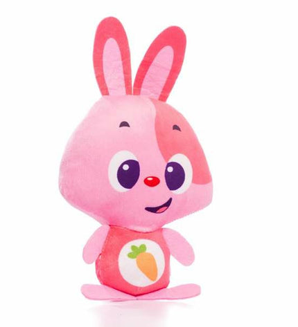 Pink Moltó Gusy Luz baby bunny plush toy with sound, 7.5 cm soft stuffed animal for children.