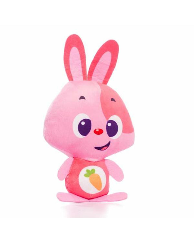 Pink Moltó Gusy Luz baby bunny plush toy with sound, 7.5 cm soft stuffed animal for children.