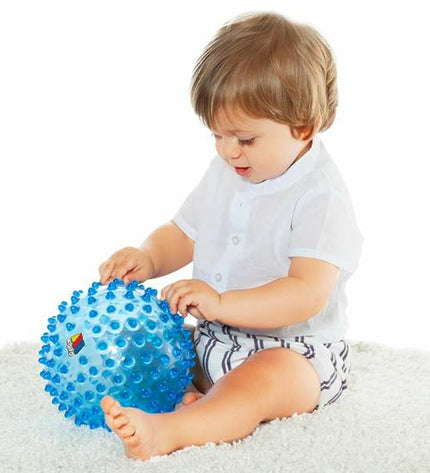 Blue Moltó sensory ball, 20 cm baby toy designed for young children, featuring a textured surface for tactile exploration.