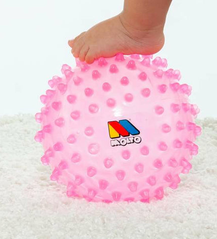 Pink sensory ball by Moltó, 20 cm baby toy for young children, soft textured surface for tactile play and sensory development.