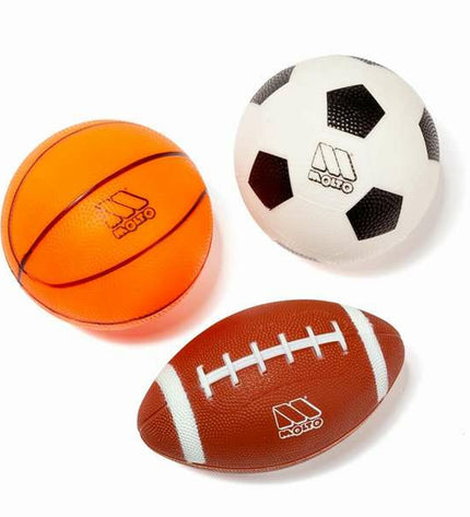Moltó Ballen Moltó 3-delige basketbal en rugby set voor kinderen, speelgoed voor sport en buitenspelen