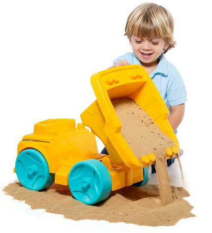 Moltó strandspeelgoedset with colorful plastic tools for outdoor play and sports activities.