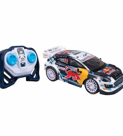 Moltó remote-controlled police car toy in 1:18 scale, detailed blue police vehicle with lights and siren, suitable for children.