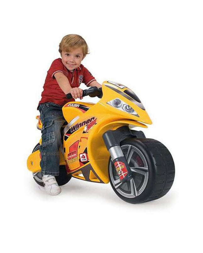 Injusa Loopmotor yellow toy vehicle with 99 x 46 x 61 cm dimensions, designed for outdoor play and sports activities.