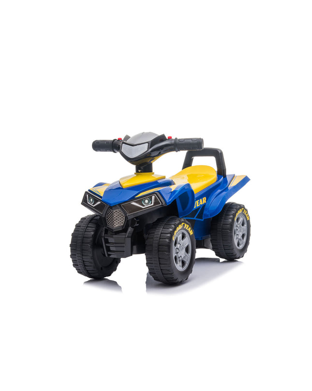 Blue Goodyear tricycle for kids, measuring 58 x 35 x 41 cm, designed for outdoor play and fun outdoor activities.