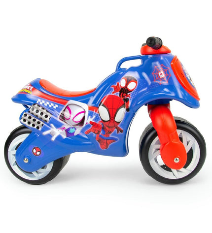 Blue Spidey Loopmotor toy scooter with 69x27.5x49 cm dimensions, designed for outdoor play and sports activities.