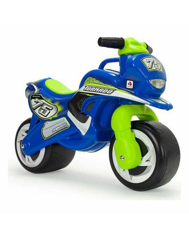 Injusa Tundra Tornado Groot motorfiets speelgoed voor kinderen van 18 maanden en ouder, blauw met zwarte details, speelgoedvoertuig