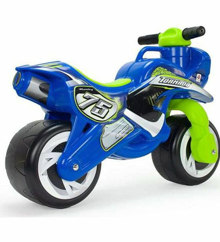 Injusa Tundra Tornado Groot motorfiets speelgoed for children over 18 months, blue ride-on vehicle with realistic design.