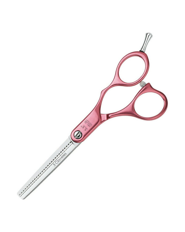 Dog grooming scissors from 3 Claveles, 13.9 cm, with sharp blades and ergonomic handle for precise pet grooming.
