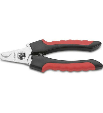 Dog nail clipper by 3 Claveles, size Large (16 cm), with stainless steel blades and ergonomic design for pets.