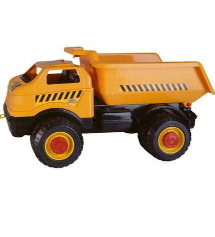AVC Kiepwagen toy vehicle in red with black wheels, measuring 82x42x43 cm, suitable for children’s play and games.