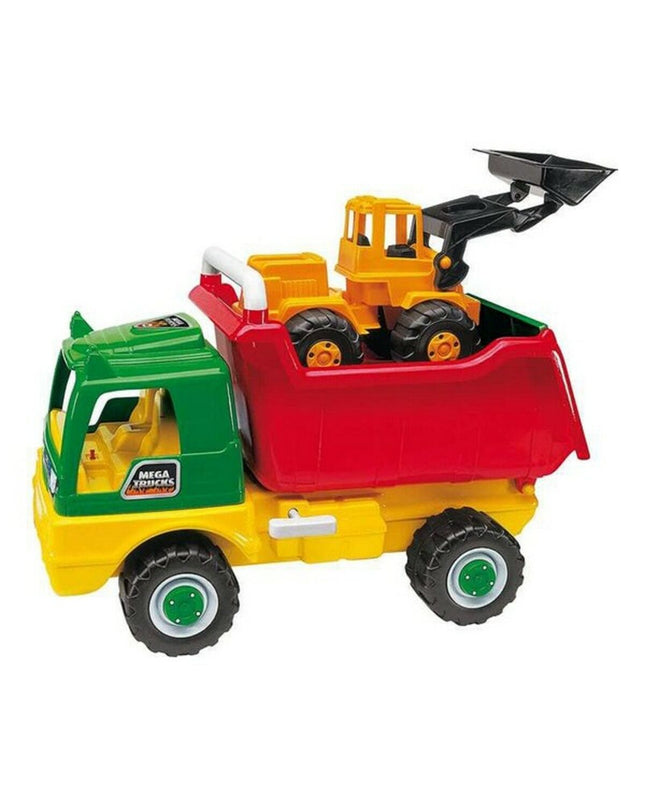 AVC Kiepwagen toy vehicle with excavator arm, measuring 68 x 45 x 32 cm, suitable for children, detailed plastic construction.