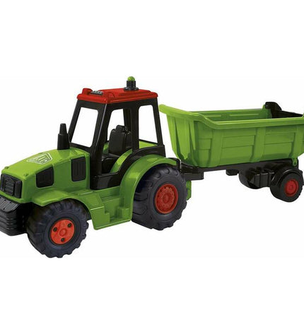 AVC Kiepwagen Farmer Friend toy vehicle in green with black wheels, measuring 81x22x32 cm, designed for children’s play.