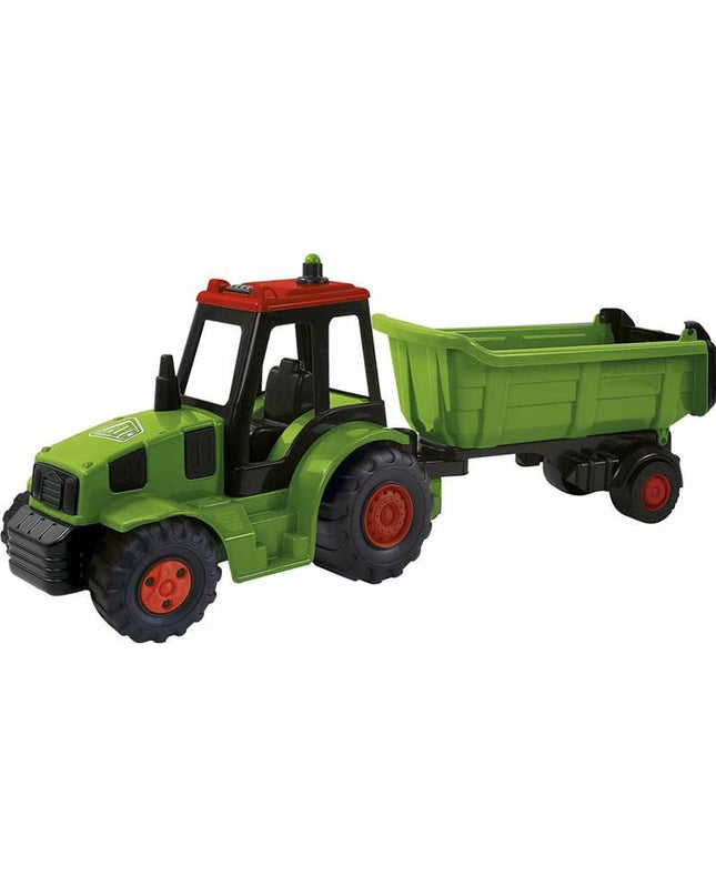 AVC Kiepwagen Farmer Friend toy vehicle in green with black wheels, measuring 81x22x32 cm, designed for children’s play.