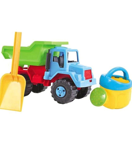 AVC strandspeelgoedset in kleurrijke plastic, sport en openlucht speelgoed, 28 x 23 x 15 cm, voor buiten en actief spelen