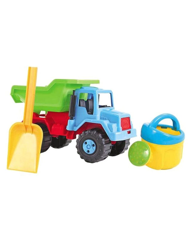 AVC strandspeelgoedset in kleurrijke plastic, sport en openlucht speelgoed, 28 x 23 x 15 cm, voor buiten en actief spelen