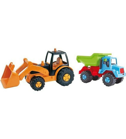 AVC Kiepwagen toy truck with excavator arm, detailed plastic construction, suitable for children, part of vehicles and games collection