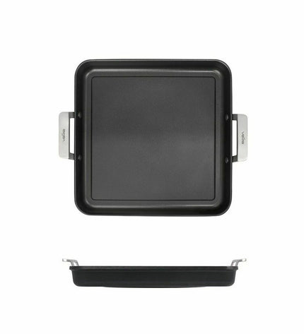 Valira AIRE 23x23 cm black aluminium pan for home cooking, featuring a sleek design and sturdy handle, ideal for kitchen use.