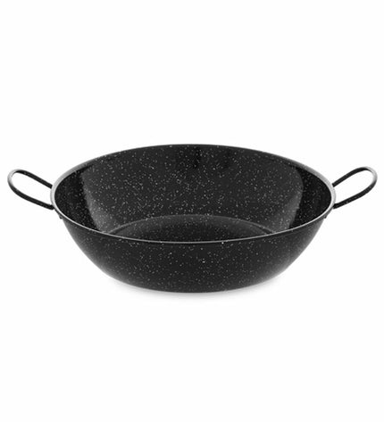 Vin Bouquet deep pan with handle, 18 cm diameter, sturdy kitchen cookware for home cooking, shown with a black handle.