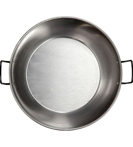 Vaello diepe pan met handvat, gepolijst staal, diameter 34 cm, geschikt voor huis en koken, keukengerei.
