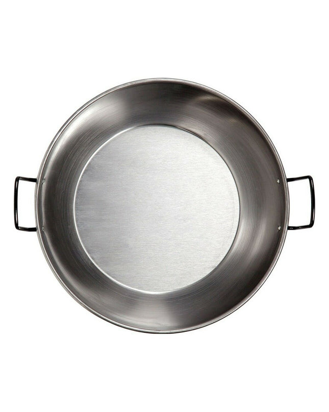 Vaello diepe pan met handvat, gepolijst staal, diameter 34 cm, geschikt voor huis en koken, keukengerei.
