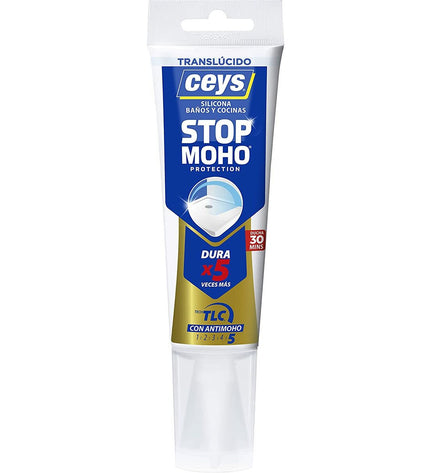 Ceys anti-vochtigheid spray bottle, 125 ml for mold removal, suitable for home and cleaning use, in a white and blue container