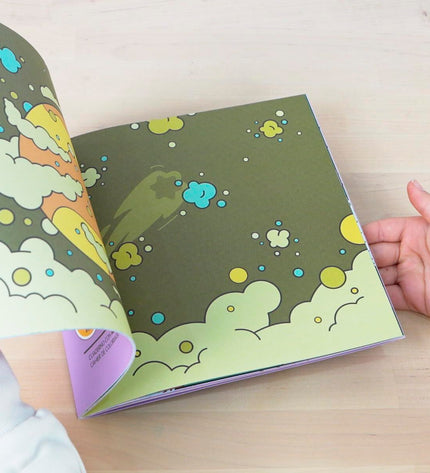 Milan Alien Invasion coloring block for kids, creative activity toy with space-themed illustrations for imaginative play.