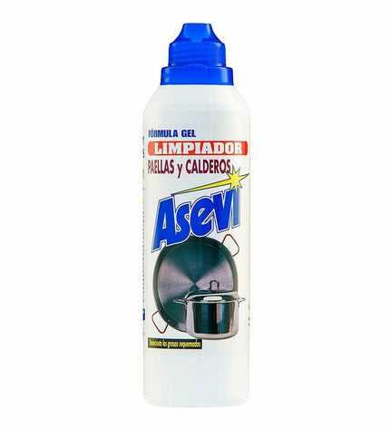 Asevi schoonmaakster in 200 ml bottle for pots and pans, suitable for home cleaning and kitchen maintenance.