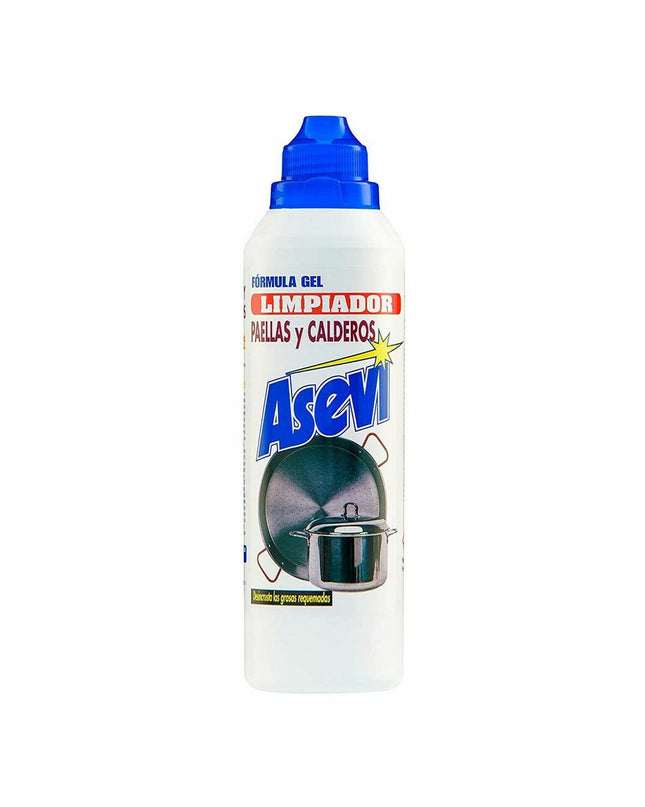 Asevi schoonmaakster in 200 ml bottle for pots and pans, suitable for home cleaning and kitchen maintenance.