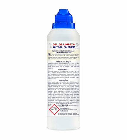 Asevi 200 ml cleaner for pots and pans, ideal for kitchen and household cleaning, featuring a clear bottle with label and cap.