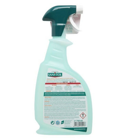 Sanytol Ontvetter 750 ml bottle for cleaning and degreasing in home and kitchen, featuring the Sanytol brand label.
