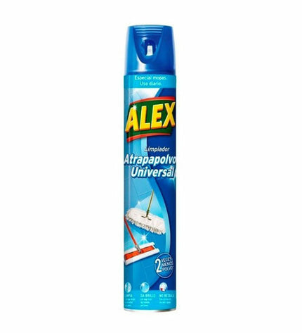 Alex Vloerreiniger 750 ml bottle for floor cleaning, with a clear label and cap on a clean surface in a home setting.