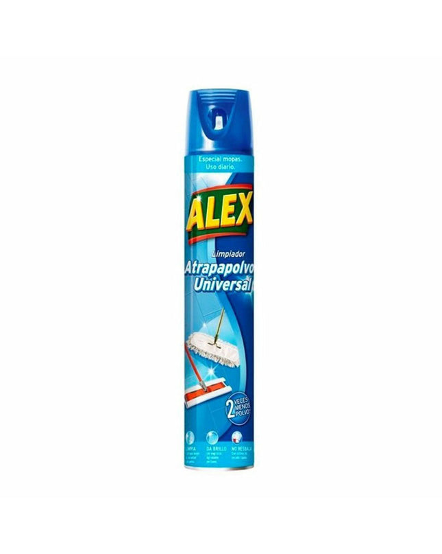 Alex Vloerreiniger 750 ml bottle for floor cleaning, with a clear label and cap on a clean surface in a home setting.
