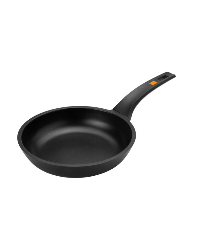 Black BRA Efficient 28cm aluminum pan, ideal for cooking and houseware, with sturdy metal construction and ergonomic handle.
