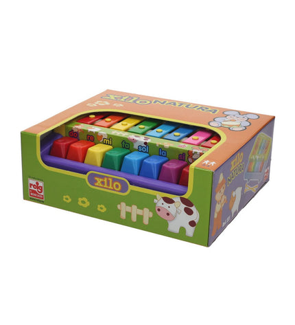 Reig Xilo Natura toy xylophone piano for children, colorful musical instrument with wooden keys and playful design.