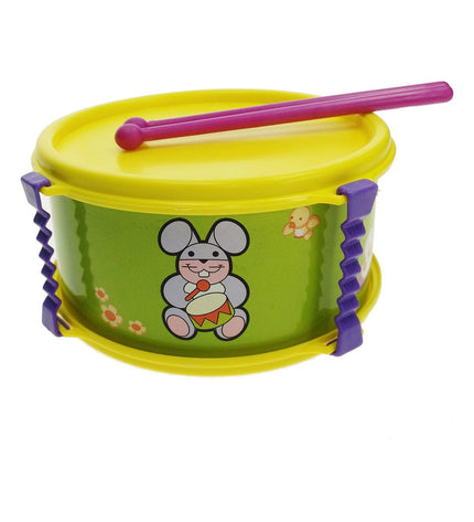 Reig Trommel Reig dieren 16 cm, colorful children's percussion instrument with animal illustrations, suitable for kids' music play.