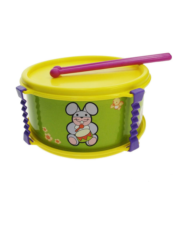 Reig Trommel Reig dieren 16 cm, colorful children's percussion instrument with animal illustrations, suitable for kids' music play.