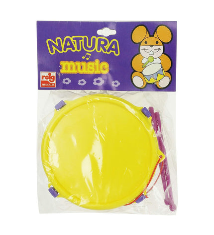 Reig Trommel Reig dieren 16 cm, colorful children's musical toy drum with animal illustrations for kids' play and music.