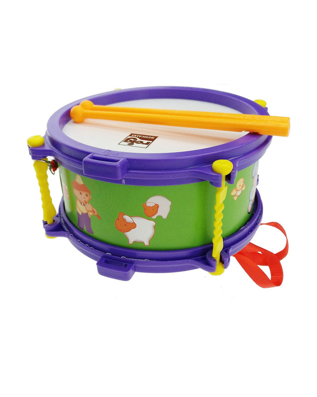 Reig Trommel Reig dieren 20 cm, speelgoed en muziekinstrument voor kinderen, colorful animal design, heldere drum surface