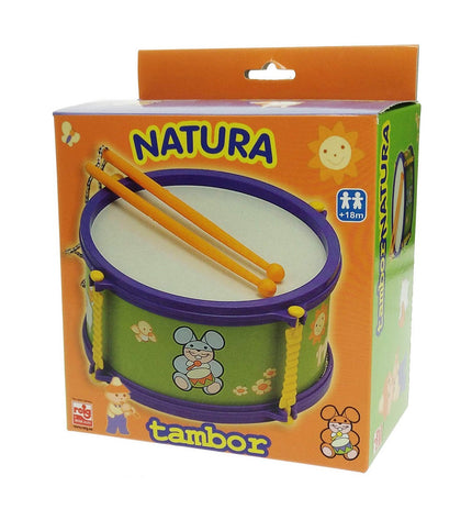Reig Trommel Reig dieren 20 cm, kleurrijk speelgoed en muziekinstrument voor kinderen, met dierenmotief en handvat.