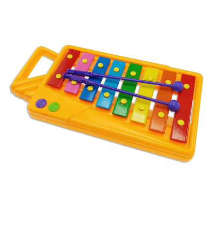 Colorful Reig Xylofoon toy musical instrument for children, featuring wooden bars and bright design for kids' play and learning.