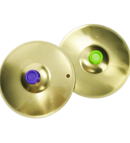 Reig music toy cymbals set, 20 cm diameter, for children's musical play, with metal cymbals for noise and rhythm creation.
