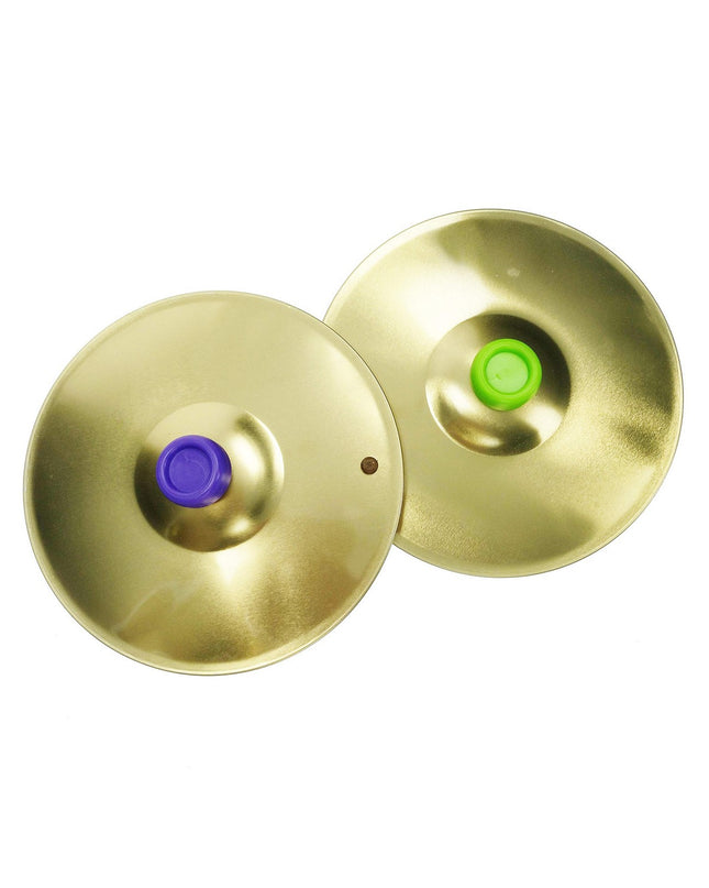 Reig music toy cymbals set, 20 cm diameter, for children's musical play, with metal cymbals for noise and rhythm creation.