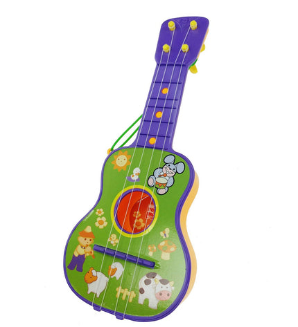 Reig brand small wooden toy guitar for children, 36 x 15 x 4 cm, colorful play instrument in the speelgoed en games category.